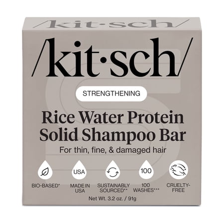 Kitsch Strengthening Rice Water Protein Shampoo Bar 3.2oz