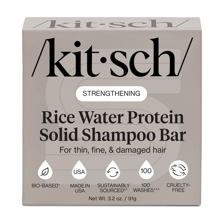 Kitsch Rice Shampoo Bar for Strengthening, Thickening, Clarifying