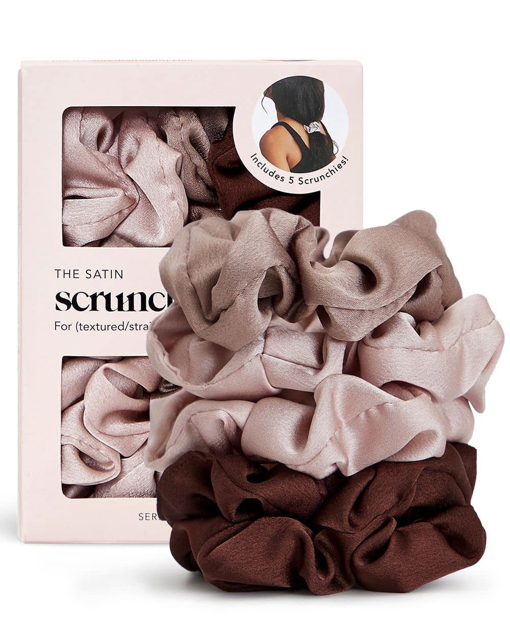 Kitsch Satin Hair Scrunchies for Women Softer than Silk Scrunchies