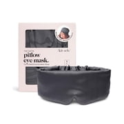 Kitsch Satin Pillow Sleep Eye Mask, Padded, Migraine Relief, Charcoal