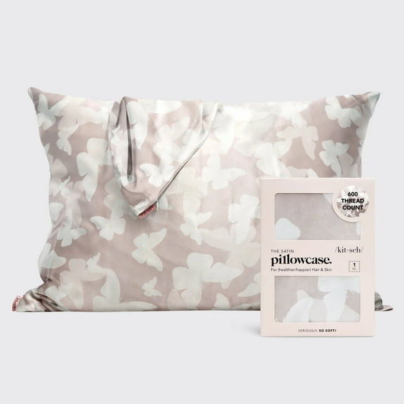 Kitsch Satin Pillowcase, 600 Thread Count, Modern, Standard, 1 Count