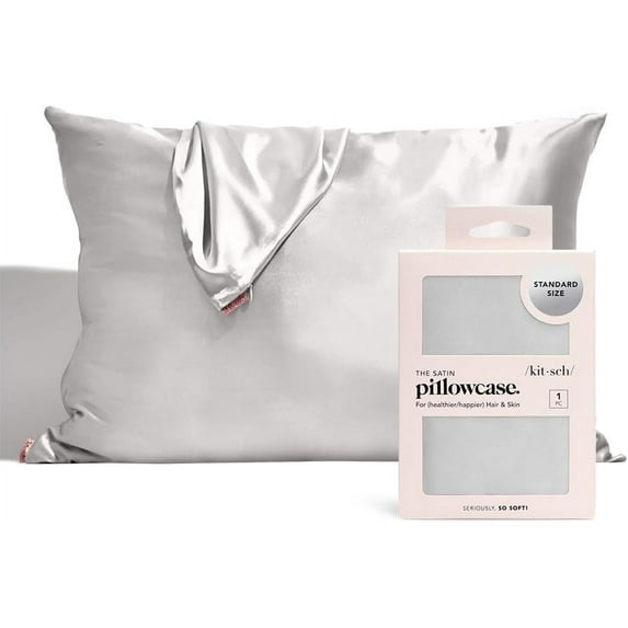 Kitsch Satin Pillowcase, 600 Thread Count, Standard, 1 Count