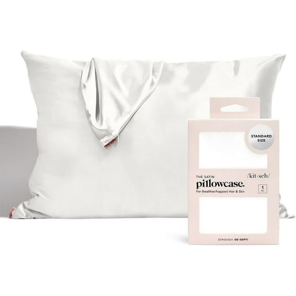 Kitsch Satin Pillowcase, Modern, 600 Thread Count, Standard, 1 Count