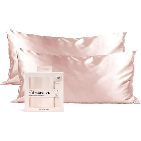 Kitsch Classic 600 Thread Count Satin Pillowcases, King, 2 Count