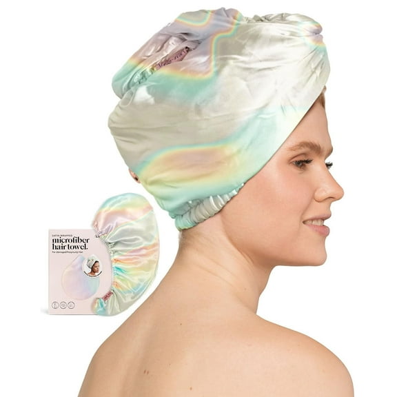 Kitsch Satin Wrapped Microfiber Hair Towel - Aura, 1 Count
