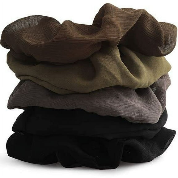 Kitsch Scrunchies, Hair Scrunchies, Adult, Scrunchie Hair Tie, Green, 5 Pack