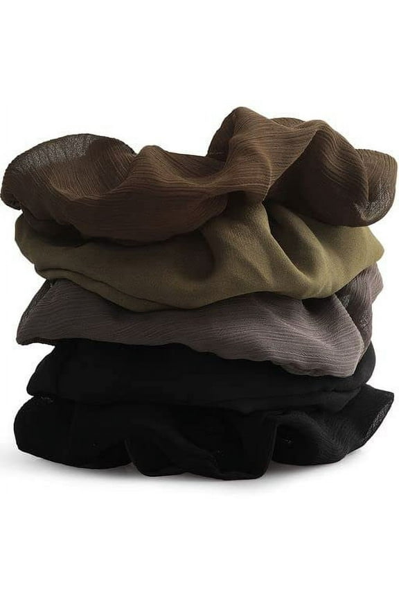 Scrunchies, Hair Scrunchies, Adult, Scrunchie Hair Tie, Green, 5 Pack