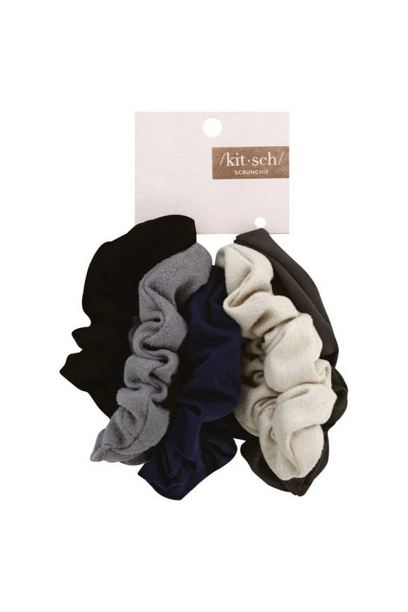 Scrunchies, Hair Scrunchies for Adults, 5 Pack Black Velvet Scrunchie Hair Ties