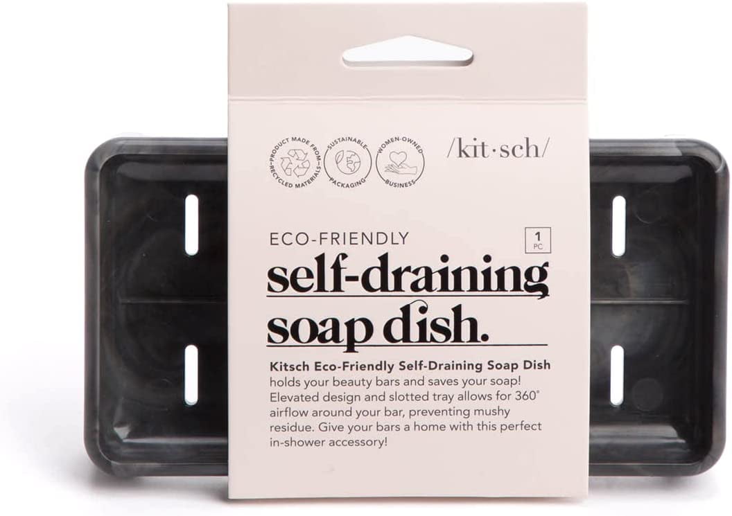Kitsch Self-Draining Soap Dish | for Bathrooms | Shower | Bathtub | Kitchen