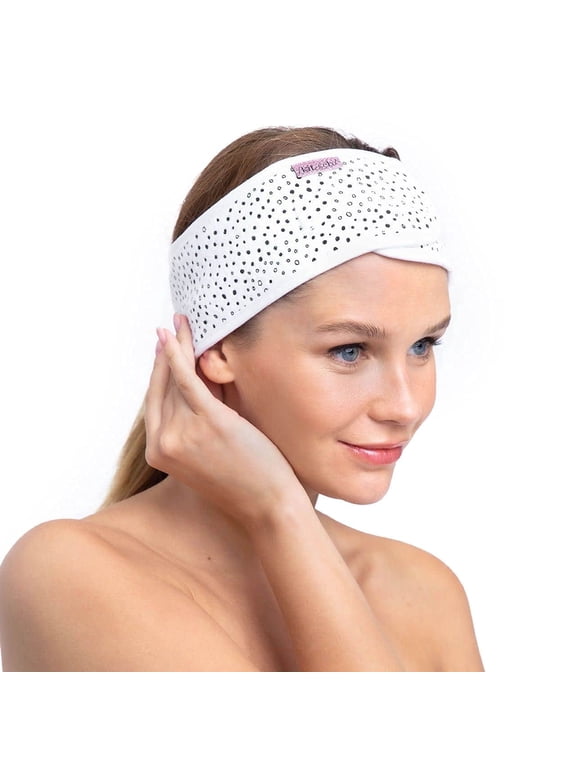 Spa Headband, Adult Microfiber Microfiber Headbands in Micro Dot, 1pc, Multi