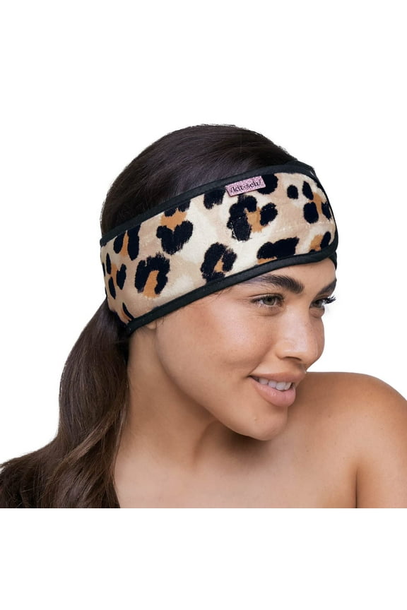 Spa Headband, Microfiber Makeup Headband, Multi Functional Skincare Headbands, 1pc, Leopard