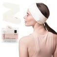 thumbnail image 1 of Kitsch Spa Headband - Women's Microfiber Makeup Headband for Face Washing, Ivory, Adjustable Fit, 1 of 13
