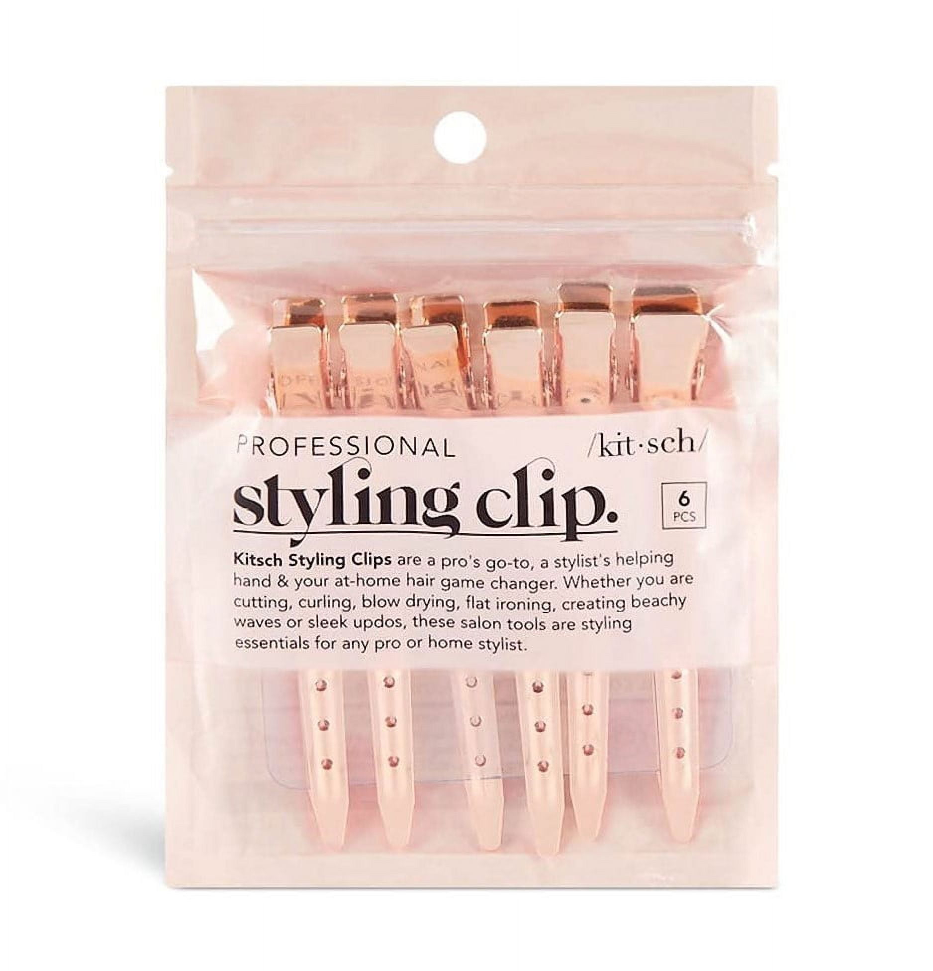 Kitsch Styling Hair Clip Duck Bill Hair Styling Clips 6pcs (Rose