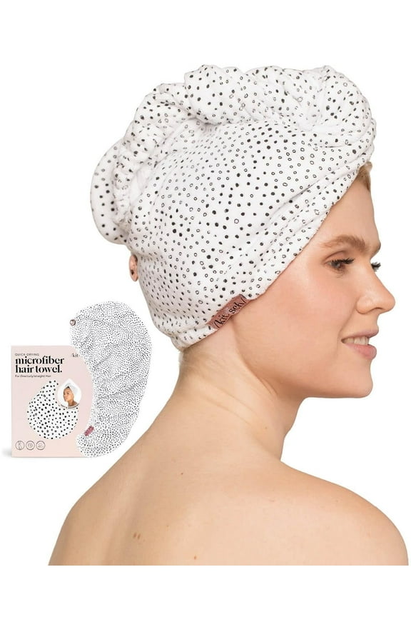 Super Absorbent Microfiber Hair Towel Wrap, Micro Dot, 1 Count