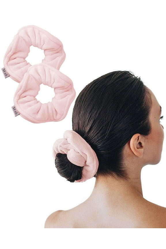 Towel Scrunchies, Blush, 2 Pack