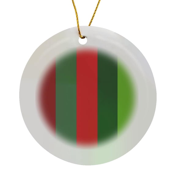 3drose, Kitschmas Fir Christmas Tree Retro Vector Cut Out, Circle Porcelain Ornament
