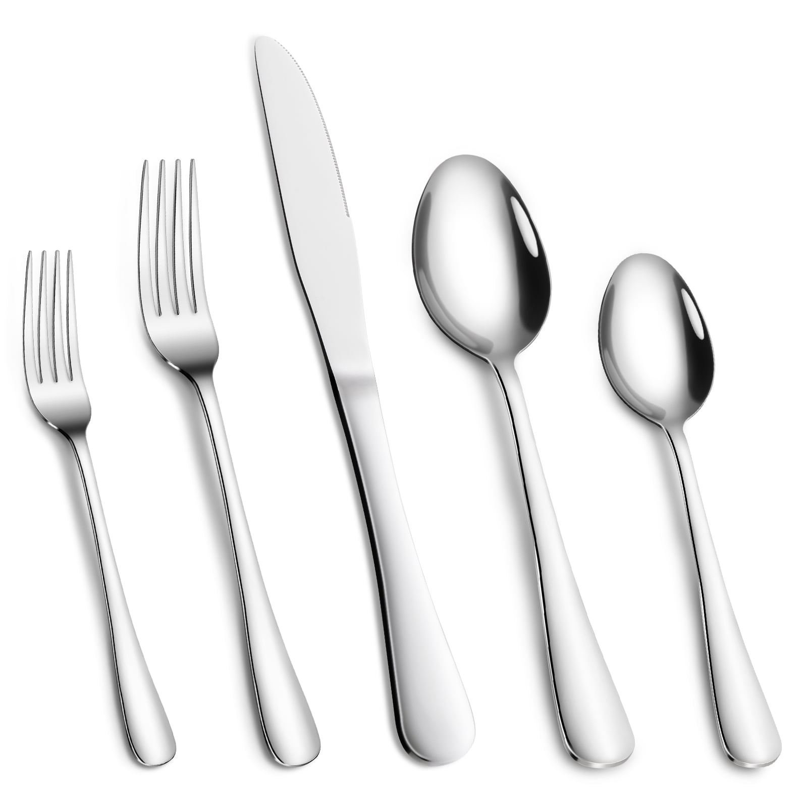 Kitsin 30-Piece Flatware Set for 6, Modern Silverware Set for Home, Include Knife/Fork/Spoon