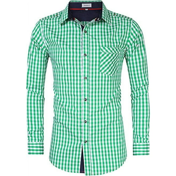 Kitsin Men's German Bavarian Oktoberfest Stylish Long Sleeve Slim Fit Classical Shirt