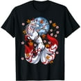thumbnail image 1 of Kitsune Fox Japanese Nine Tailed Fox Cherry Blossom Flowers Unisex T-Shirt for Men Women Kids, 1 of 5