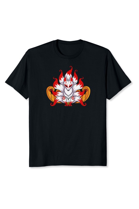 Kitsune Nine Tail Funny Foxes Magical Creature T-Shirt