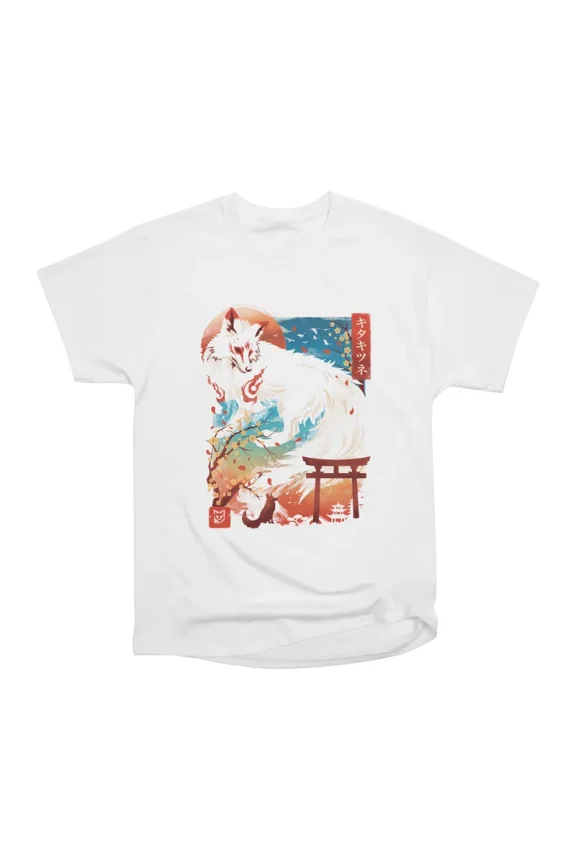 Kitsune Spirit T-Shirt Tee Gift For Him Merch For Her Apparel For Friend
