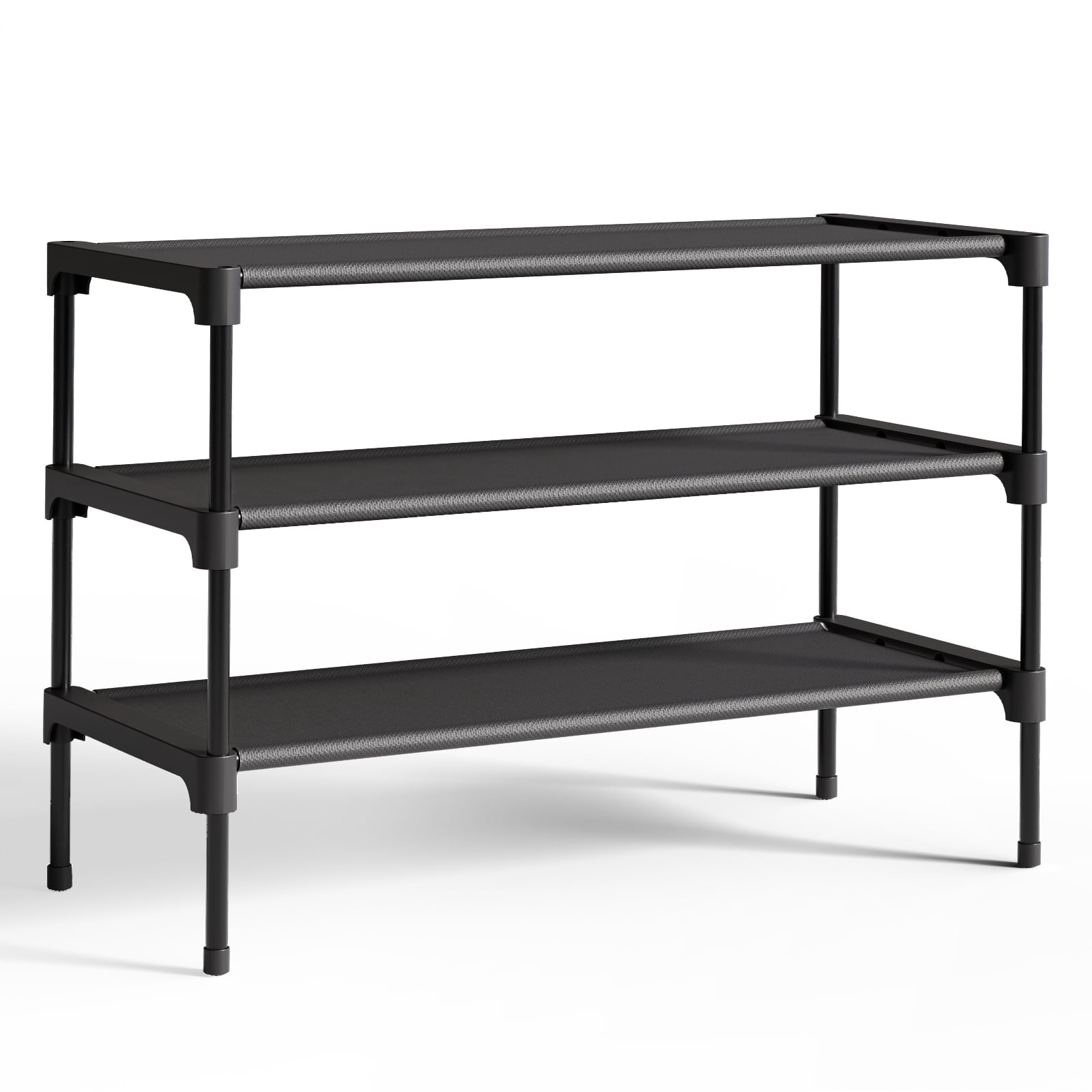 Kitsure 3-Tier Shoe Rack, Shoe Organizer for Closet, Entryway, Garage ...