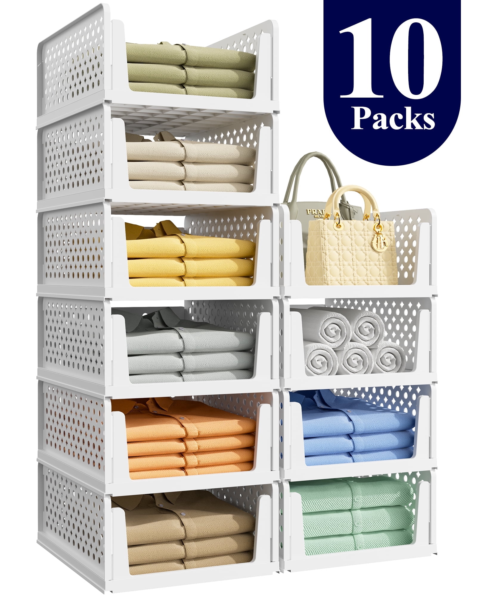 Kitsure Closet Organizers and Storage - Stackable Storage Drawers ...