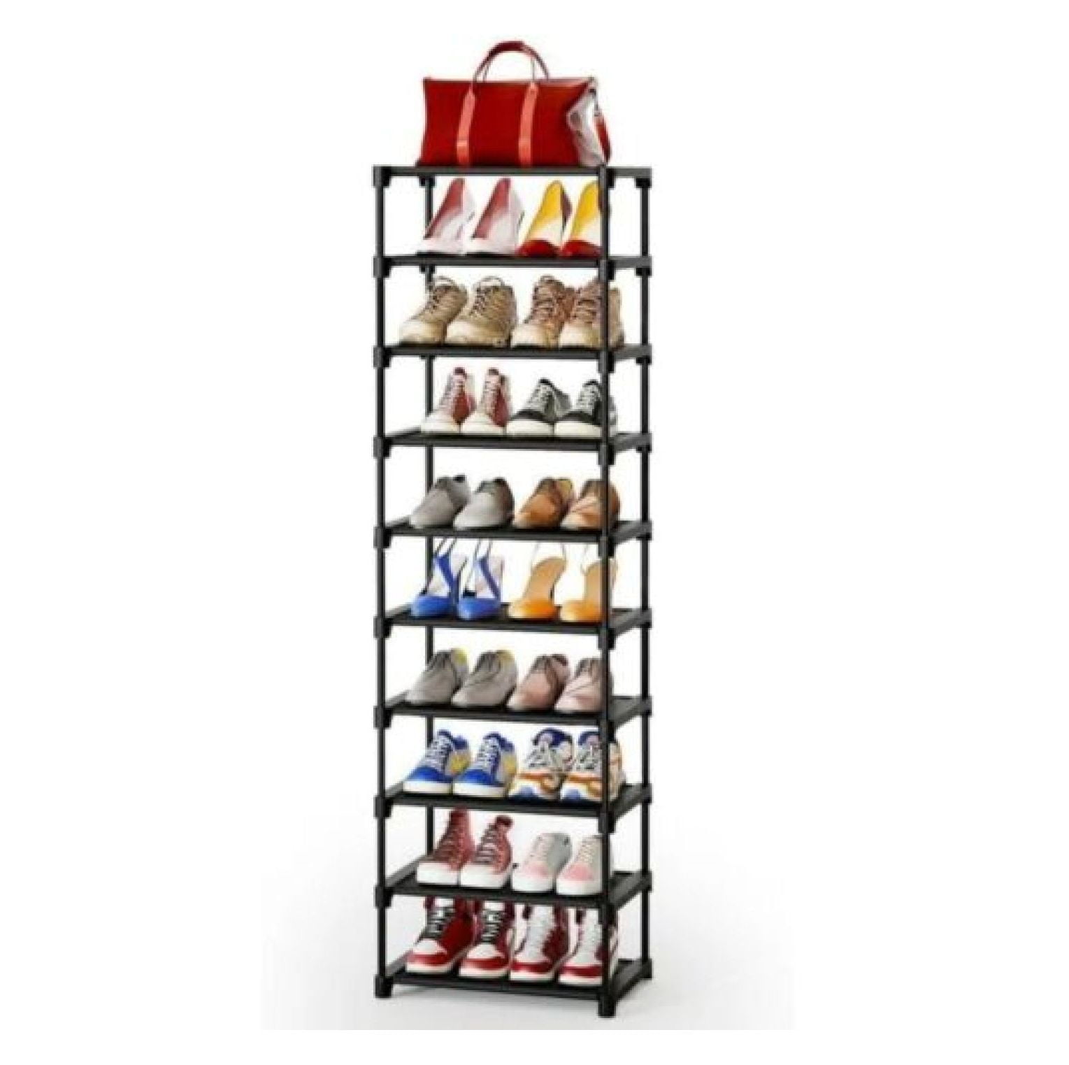 Kitsure Shoe Organizer 10Tier Tall Shoe Rack for Closet Entryway Sturdy Shoe