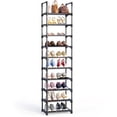thumbnail image 1 of Kitsure Tall Shoe Rack - 10-Tier Shoe Organizer with Removable Shelves, Space-Saving Shoe Rack for Closet, Entrance, Bedroom, 16.9" x 11.5" x 68.0", Black, 1 of 12