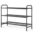 thumbnail image 1 of Kitsure 3-Tier Metal Shoe Rack, Stackable for Closet, Entryway, Living Room, Garage, Holds Up to 16 Pairs, Black, 1 of 7