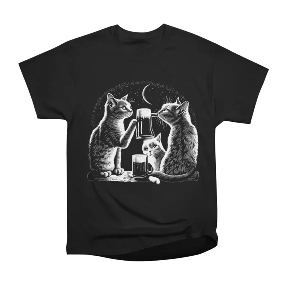 Kitten Cocktail Hour T-Shirt Tee Gift For Him Merch For Her Apparel For Friend