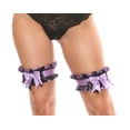 thumbnail image 1 of Kitten Collection Lavender/Black Lace Garters (Set of 2), 1 of 2