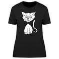 thumbnail image 1 of Kitten Cool Doodle Cartoon T-Shirt Women -Image by Shutterstock, Female Small, 1 of 2