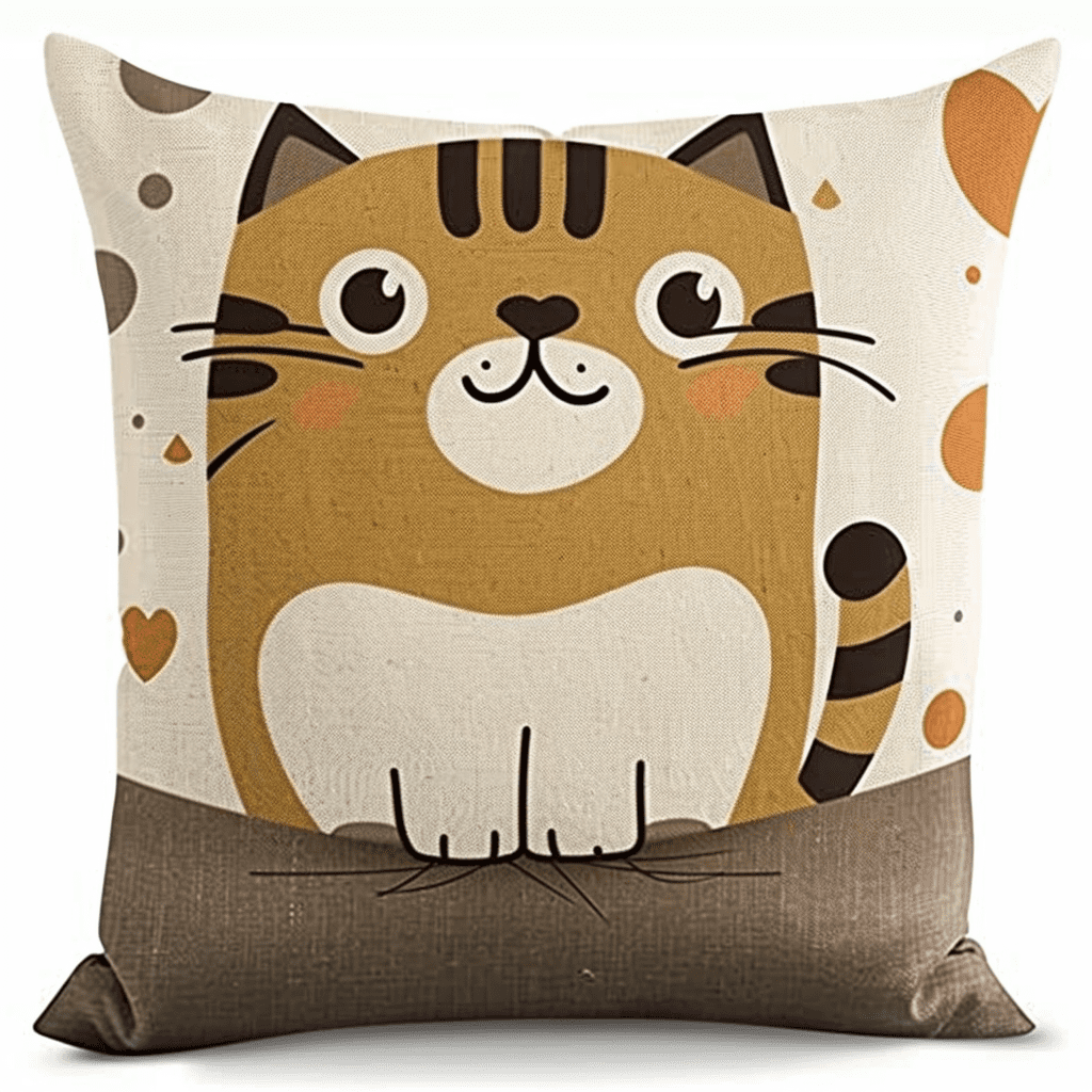 Kitten Cross Stitch Pillowcases , 45X45cm , Cross Stitch Kits for Adults (11ct)