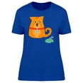 thumbnail image 1 of Kitten Finished Its Food T-Shirt Women -Image by Shutterstock, Female Large, 1 of 2