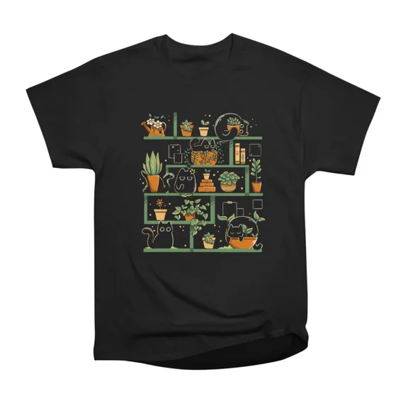 Kitten Garden Brown by Tobe Fonseca T-Shirt Tee Gift For Him Merch For Her Apparel For Fri