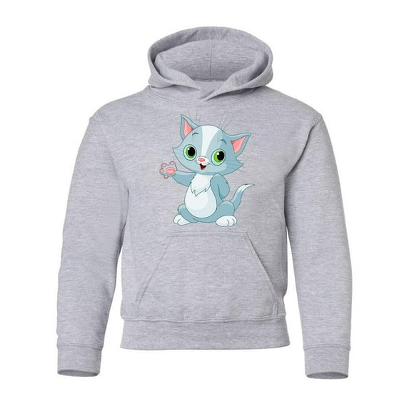 Kitten Greeting Hoodie Juniors -Image by Shutterstock, Small