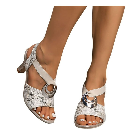 Kitten High Heel Dressy Sandals for Women Ladies 2025 Summer Leather Peep Toe Slingback Heeled Dress Sandals