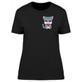 thumbnail image 1 of Kitten Holding Tiny Heart T-Shirt Women -Image by Shutterstock, Female Large, 1 of 2
