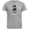 thumbnail image 1 of Kitten In Black And White Cup Heather Gray T-Shirt - Large, 1 of 1