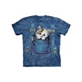 thumbnail image 1 of Kitten In Overalls Pocket Adult T-Shirt Tee, 1 of 2