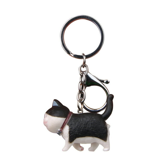 Kitten KeychainsMini Cute Cartoon Cat Model Hanging Toy Key Ring Keychain Bag Pendant Birthday Party Centerpiece Decorations, Baby Shower Party Favors for Kids Birthday Party
