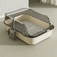thumbnail image 1 of Kitten Litter Box, Open Cat Litter Box with High Side,Anti-Splashing Cats Litters Pan,Kitten Toilet with Litter Sifting Scoop,Semi-Enclosed Removable Kittens Litter for Boxes Easy to Clean No Odor, 1 of 6