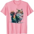 thumbnail image 1 of Kitten Maine Coon Persian Siberian Colourful Watercolour Cat Lover Unisex T-Shirt for Men Women Kids Toddler,Light Pink Color,Size 2XL, 1 of 5
