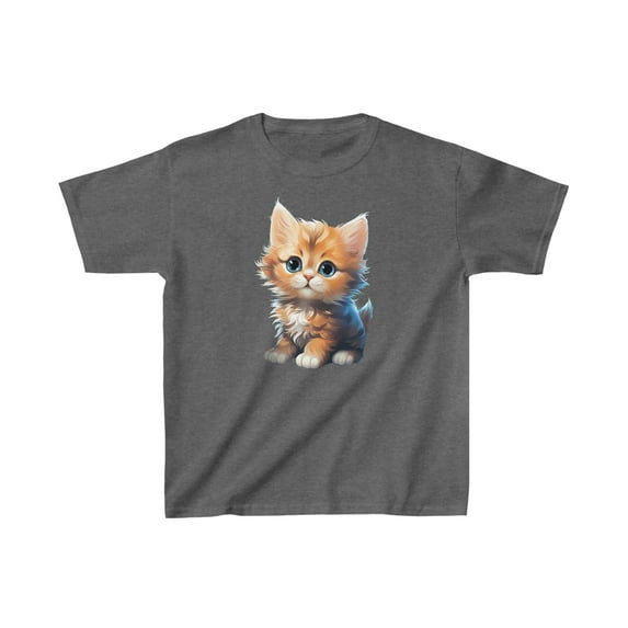 Kitten, Orange Tabby Cat - Kids Heavy Cotton™ Tee