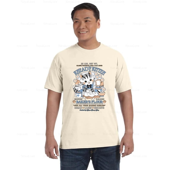 Kitten Playful Style Soft Day To Night Energy Cat Comfort Color T-Shirt, Unisex, up to size 4XL