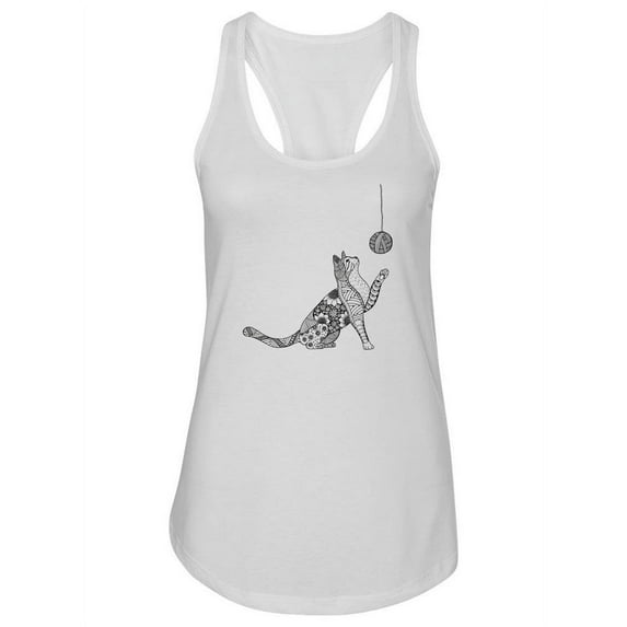 Kitten Playing With Wool Ball Tank Women -Image by Shutterstock, Female XX-Large