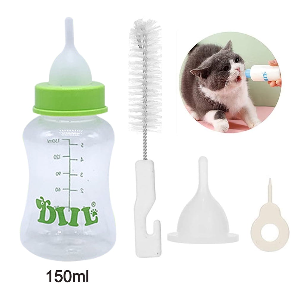 Orchip Puppy Nursing Bottles Kit, 6 Pieces Feeding Bottle Kit with Replacement Nipple, Pet First Aid Milk Feeder Supplies for Newborn Kittens, Puppies