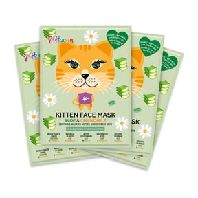 Kitten Sheet Mask Multipack by 7th Heaven for Kids - 4 Pc Mask