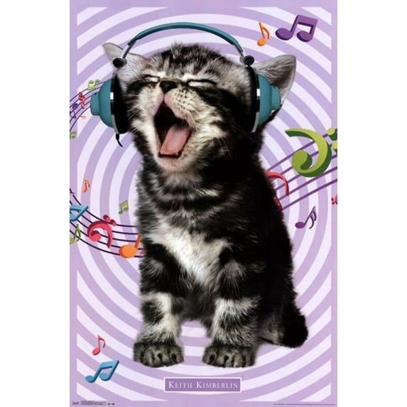Kitten - Singing 14 Laminated Poster Print (22 x 34)